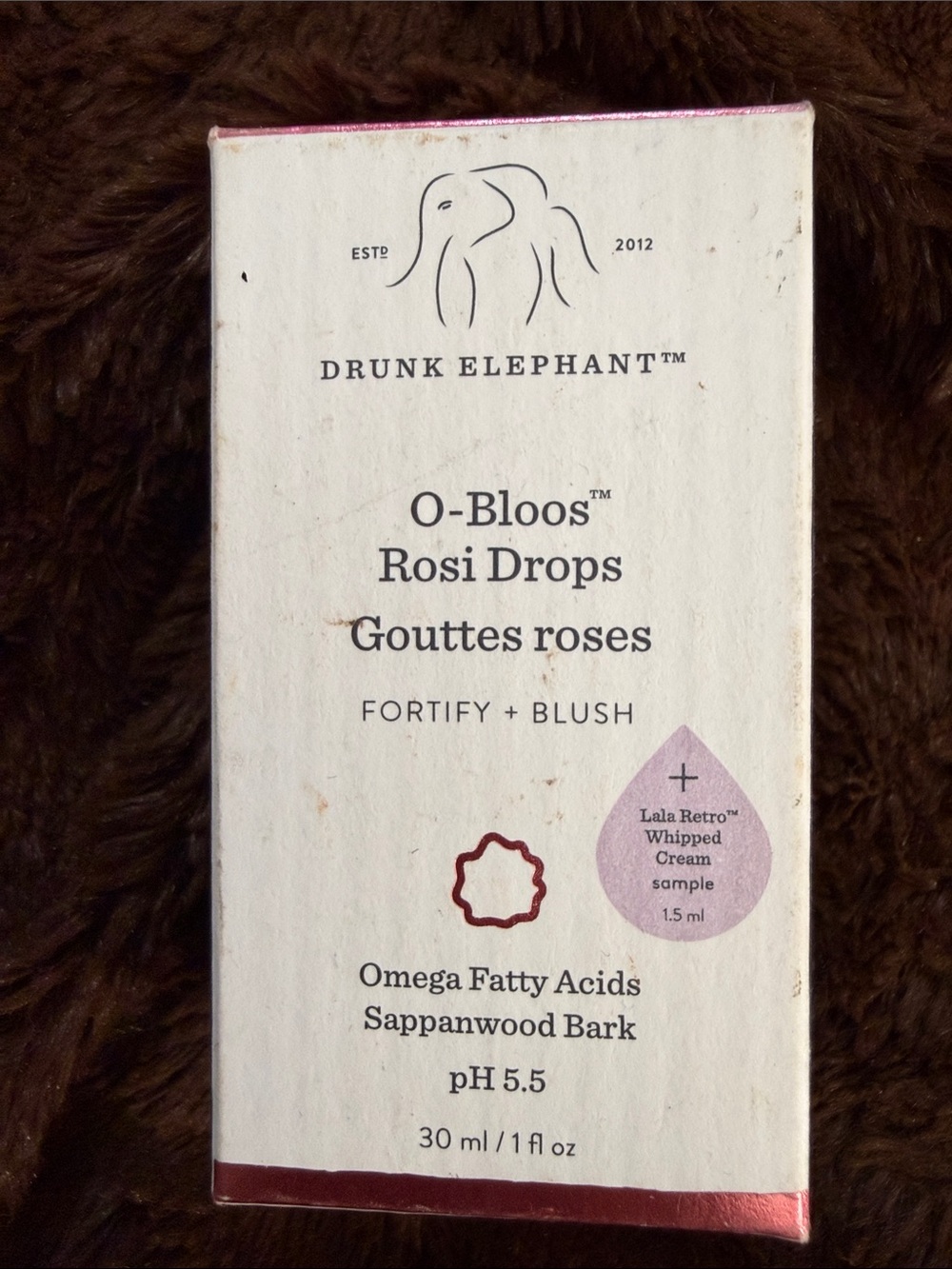 Drunk Elephant O-Bloos Rosi Drops - White & Pink Packaging